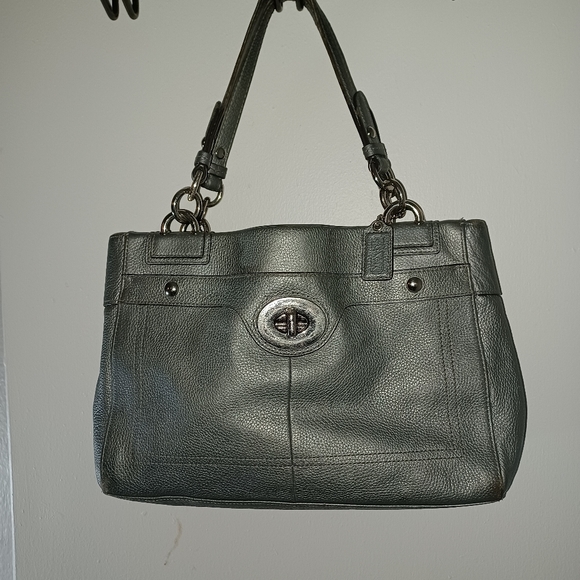 Coach Silver/grey shoulder bag - Picture 6 of 9